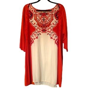 Neerus Unique 60s Inspired Sheath Pencil Dress intricate beautiful ethnic design